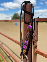 Load image into Gallery viewer, Purple Blossom Bridle

