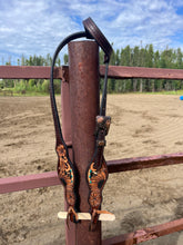 Load image into Gallery viewer, Cheetah Inlay Medium Length Bridle

