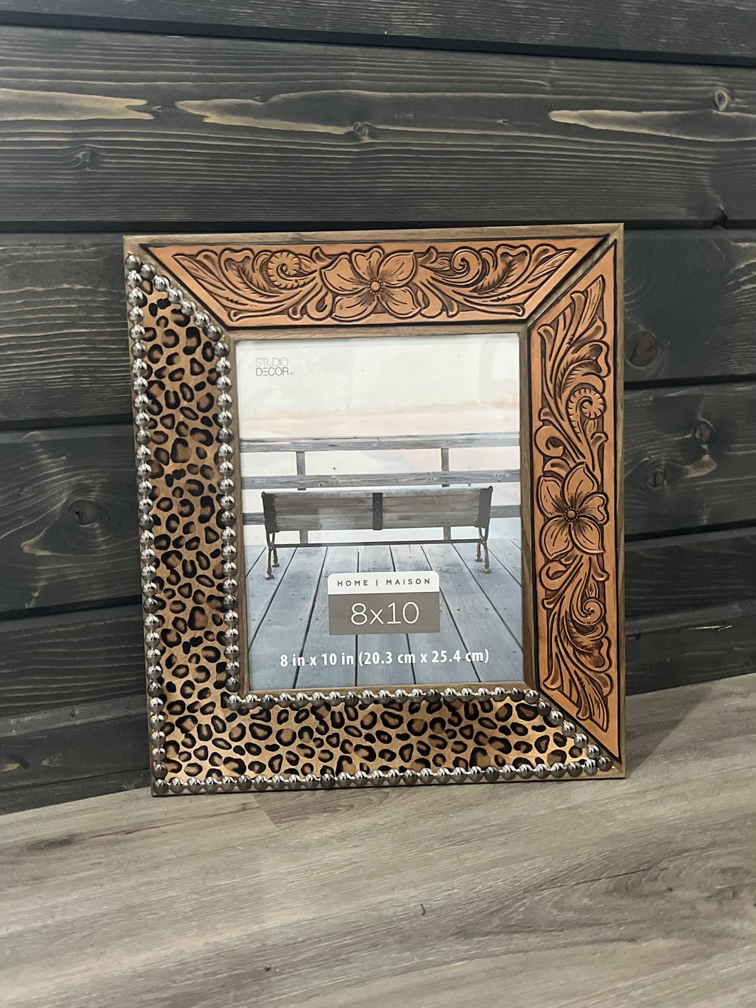 Flower Cheetah Picture Frame