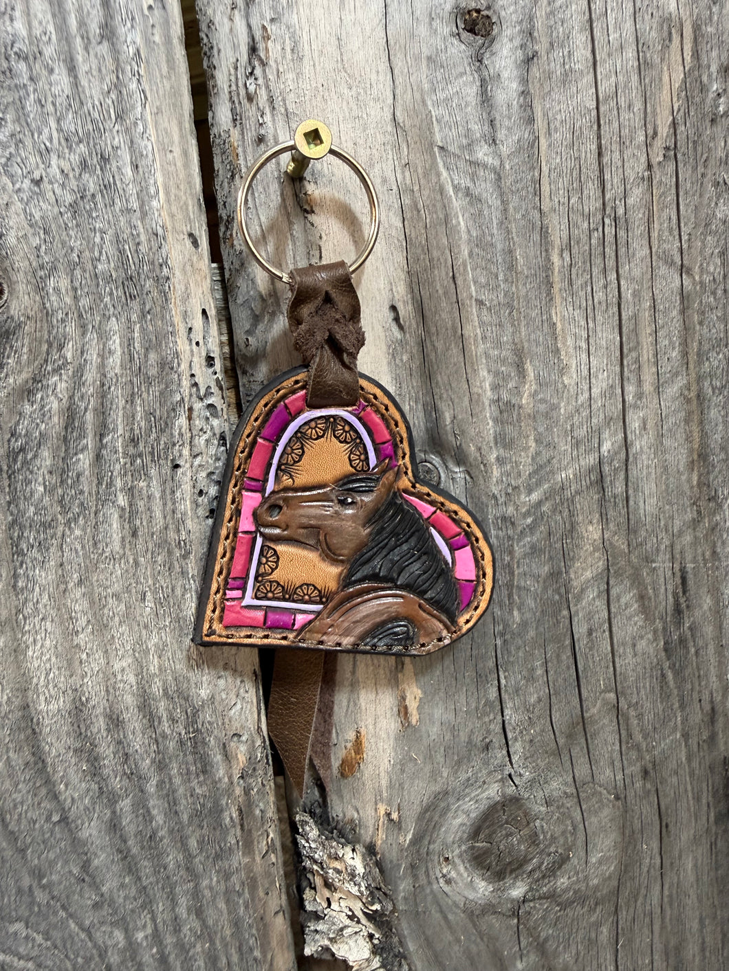 Heart Horse Keychain