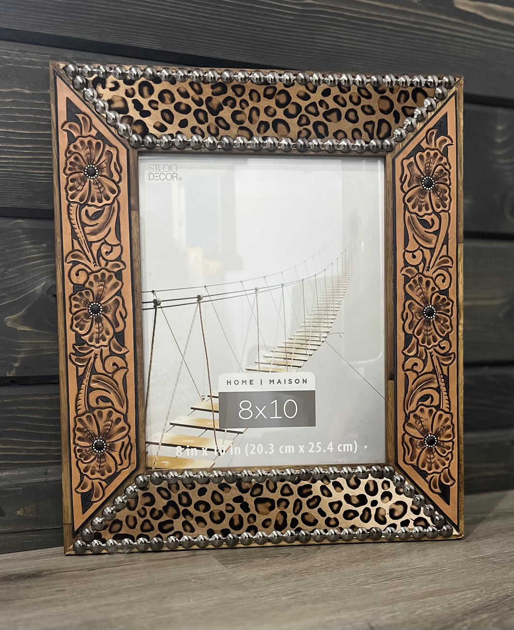 Floral Cheetah Picture Frame