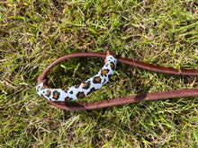 Load image into Gallery viewer, Cheetah Beaded Ear Bridle

