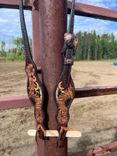Load image into Gallery viewer, Cheetah Inlay Medium Length Bridle
