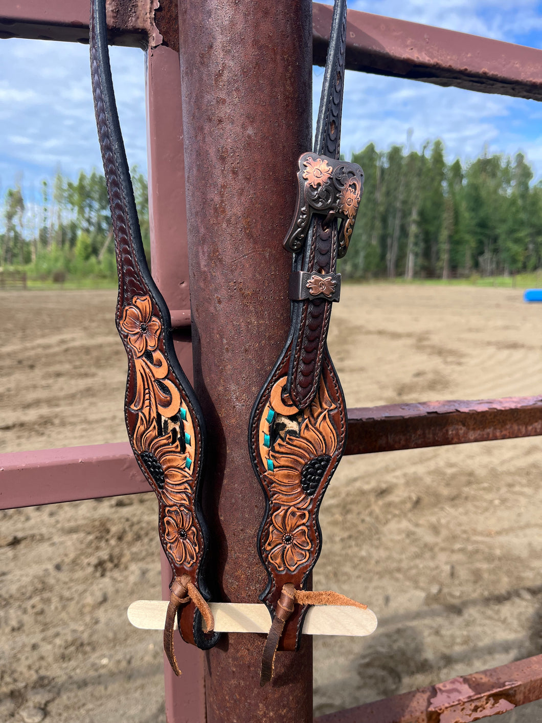 Cheetah Inlay Medium Length Bridle