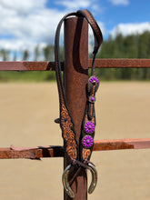 Load image into Gallery viewer, Purple Blossom Bridle
