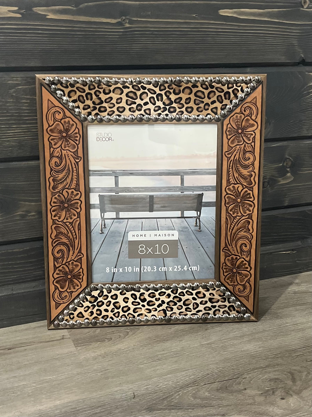 Floral Cheetah Picture Frame